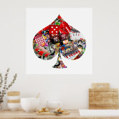 Spade - Las Vegas Spielkartenform Poster (Küche)