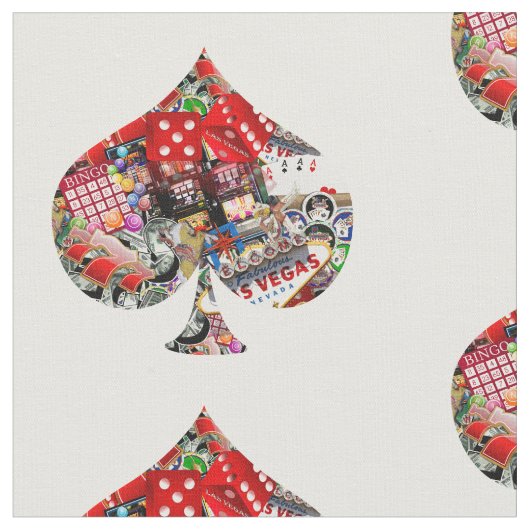 Spade - Las Vegas Spielkartenform Stoff (Nahaufnahme)