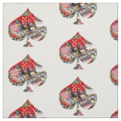 Spade - Las Vegas Spielkartenform Stoff (Muster)