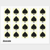 Spade Quadratischer Aufkleber (Blatt)