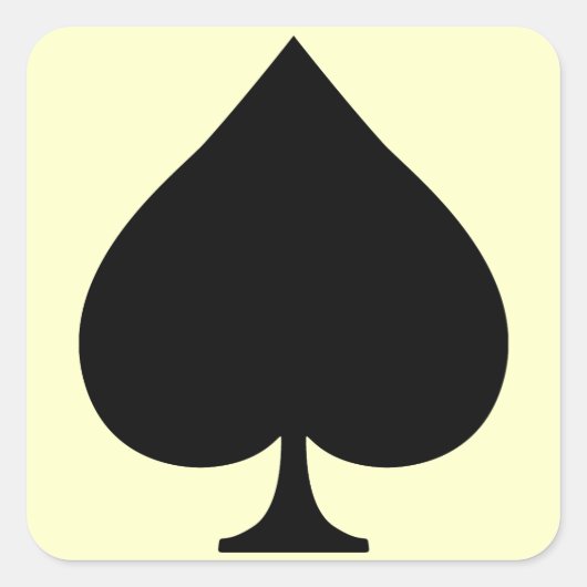 Spade Quadratischer Aufkleber (Vorderseite)