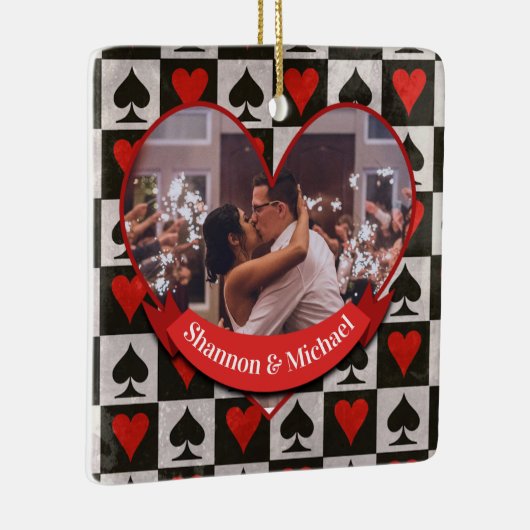 Spades and Hearts Design Keepake Ornament (Rechts)