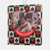 Spades and Hearts Design Keepake Ornament (Links)
