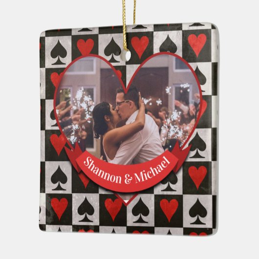 Spades and Hearts Design Keepake Ornament (Links)