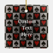 Spades and Hearts Design Keepake Ornament (Rückseite)