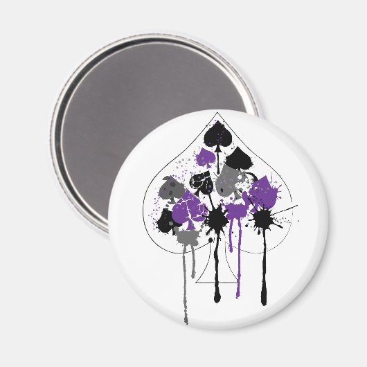 Spades Aromantische Asexuelle Magnet (Vorderseite/Rückseite)