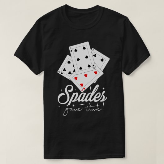 Spades Card Game Time  T-Shirt (Design vorne)