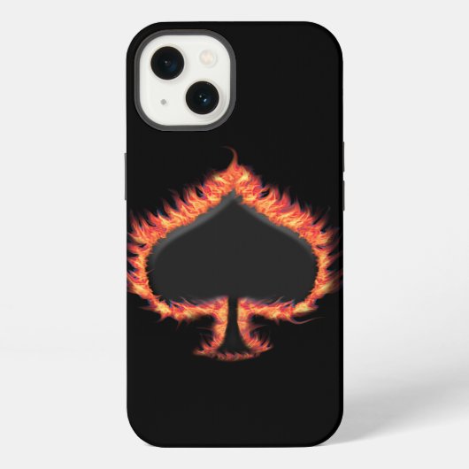 Spades Flames iPhone Hülle (Rückseite)