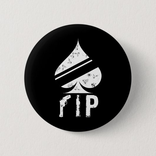 Spades Funny Video Game Player Button (Vorderseite)