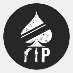 Spades Funny Video Game Player Runder Aufkleber