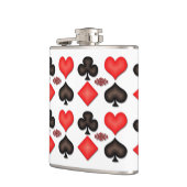 Spades Hearts Diamonds Clubs Muster Flachmann (Links)
