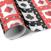Spades, Herz, Karo, Klubs, die Karten spielen Geschenkpapier (Rolleneckpunkt)
