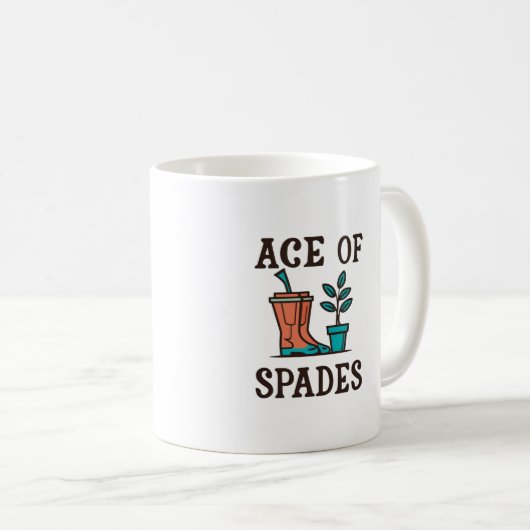 Spades lustige Gartenabend Pflanze Kaffeetasse (VorderseiteRechts)