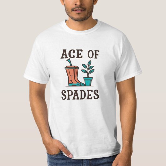 Spades lustige Gartenabend Pflanze T-Shirt (Vorderseite)