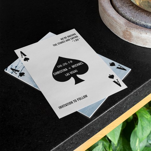 Spades Modern Chic Foto Save the Date