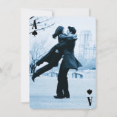 Spades Modern Chic Foto Save the Date (Rückseite)