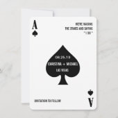 Spades Modern Chic Foto Save the Date (Vorderseite)