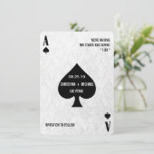 Spades Modern Chic Foto Save the Date (Stehend Vorderseite)