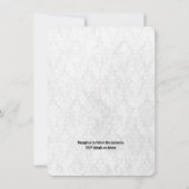 Spades Moderne schicke Hochzeitsfeier Einladung (Rückseite)