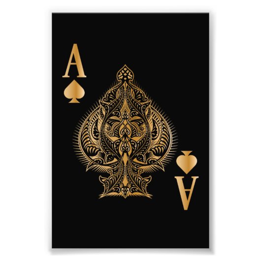 Spades Poker Ace Casino Fotodruck (Vorne)