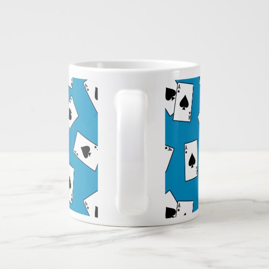 Spades Poker Blackjack Casino Gamer Jumbo-Tasse (Rückseite)