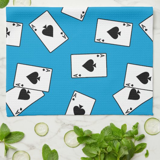 Spades Poker Blackjack Casino Geschirrtuch (Gefaltet)