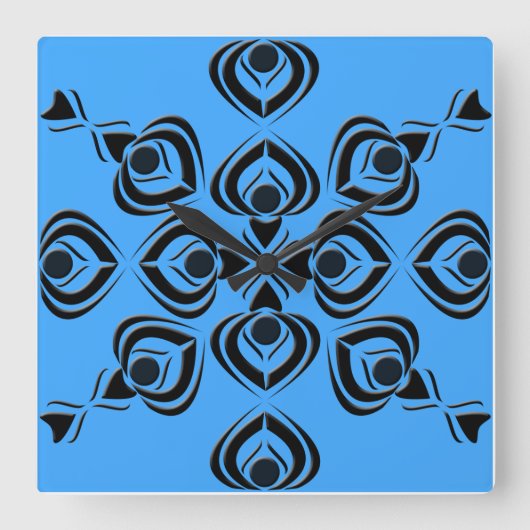 Spades Quadratische Wanduhr (Vorderseite)