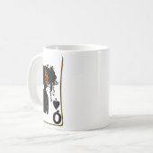Spades Queen Card Afro American Black History Mont Kaffeetasse (Vorderseite Links)