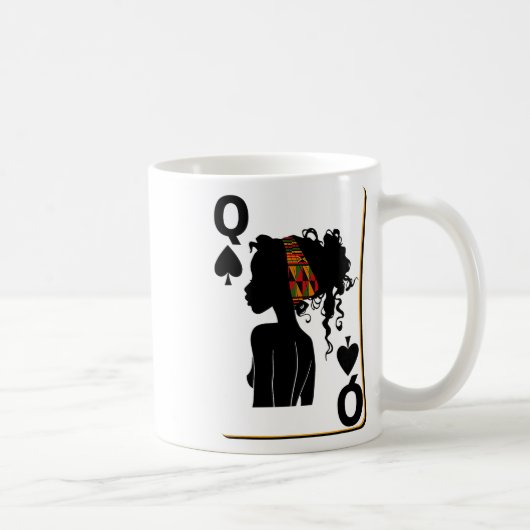 Spades Queen Card Afro American Black History Mont Kaffeetasse (Rechts)