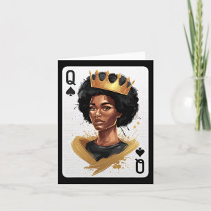 Spades Queen Poker Card Afro American Black Histor Karte