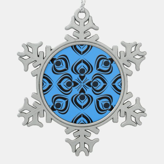 Spades Schneeflocken Zinn-Ornament (Vorderseite)