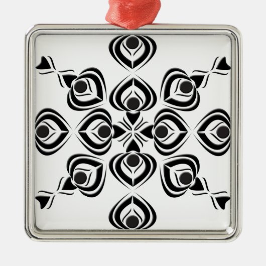 Spades Silbernes Ornament (Vorne)