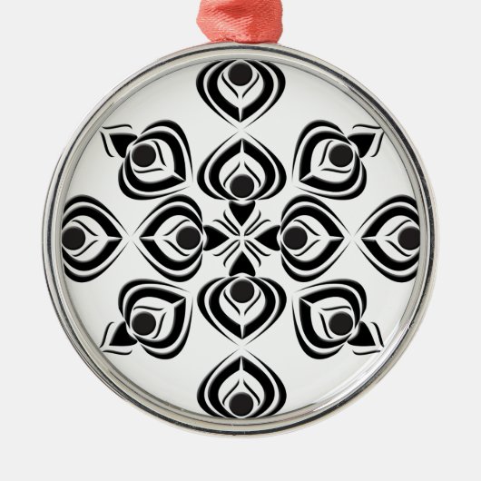 Spades Silbernes Ornament (Vorne)