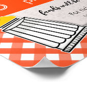 Spaghetti Abendessen Italienische Schule Kirche Fu Poster (Ecke)