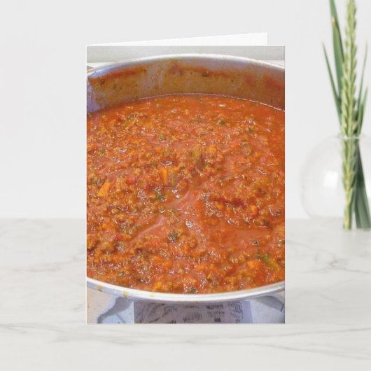 Spaghetti Abendessen Kochen Italienische Küche Sau Karte (Vorderseite)