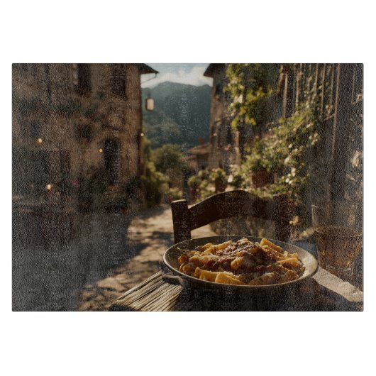 Spaghetti alla Gricia Schneidebrett (Vorderseite)