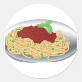 Spaghetti-Aufkleber Runder Aufkleber (Vorderseite)