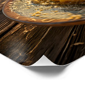 Spaghetti Bolognese auf Weingarten Terrasse Tisch Poster (Ecke)