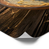 Spaghetti Bolognese auf Weingarten Terrasse Tisch Poster (Ecke)