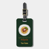 Spaghetti bolognese Nudeln Gourmet Koch Gepäckanhänger (Vorderseite vertikal)