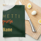 Spaghetti bolognese Nudeln Gourmet Koch Geschirrtuch (Viertel Falte)