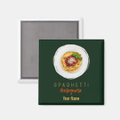 Spaghetti bolognese Nudeln Gourmet Koch Magnet (Vorderseite/Rückseite)