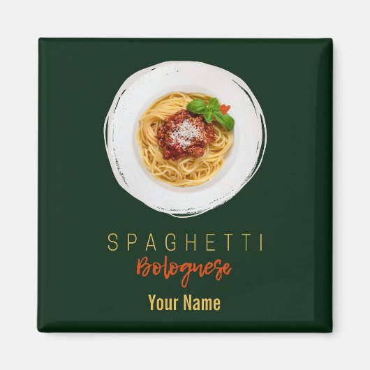 Spaghetti bolognese Nudeln Gourmet Koch Magnet (Vorne)