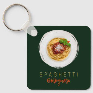 Spaghetti bolognese Nudeln Gourmet Koch Schlüsselanhänger