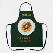 Spaghetti bolognese Nudeln Gourmet Koch Schürze (Vorderseite)