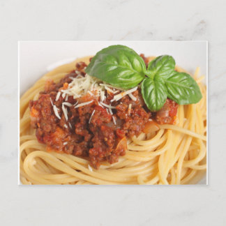 Spaghetti bolognese postkarte