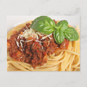 Spaghetti bolognese postkarte