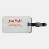 Spaghetti Bolognese Sauce Pasta mit Parmesan Gepäckanhänger (Rückseite horizontal)