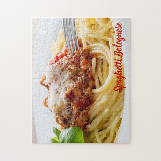 Spaghetti Bolognese Sauce Pasta mit Parmesan Puzzle (Vertikal)
