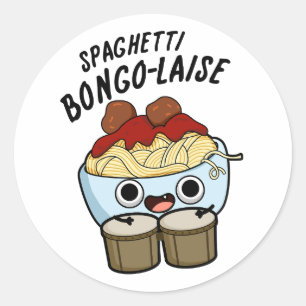 Spaghetti Bongolaise Funny Food Pub Runder Aufkleber